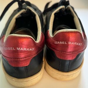 Isabel Marant Bart Black Leather Low Top Sneakers in Size 38
